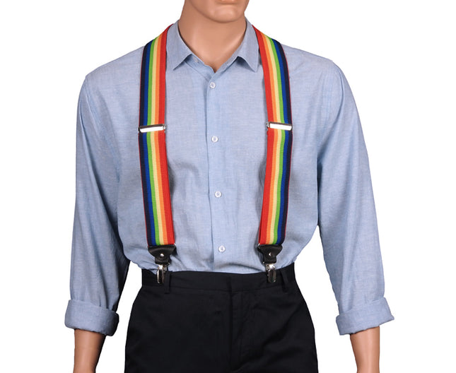 Extra Wide Rainbow Braces For Men