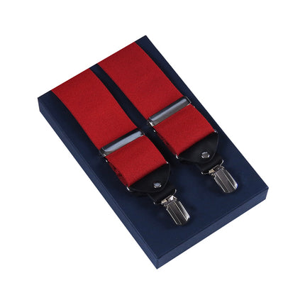 Extra Wide Red Twin Pin Braces