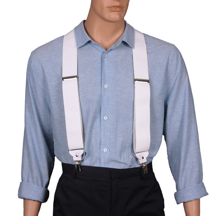 Two Inch Wide White Twin Pin Braces