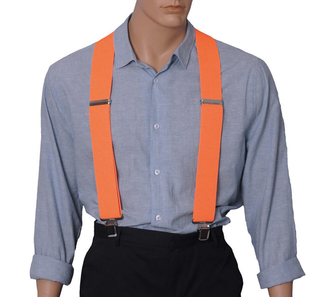 Extra Wide Orange Braces For Men