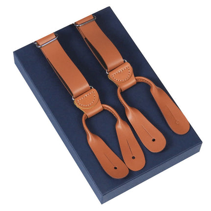 Leather Button Suspenders