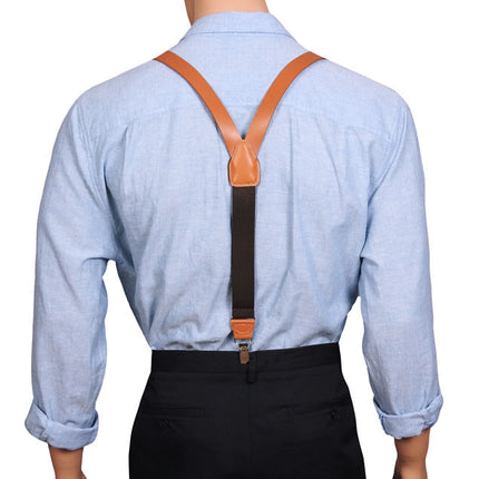 Tan Leather Y Back Braces