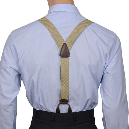 Beige Button On Y back braces