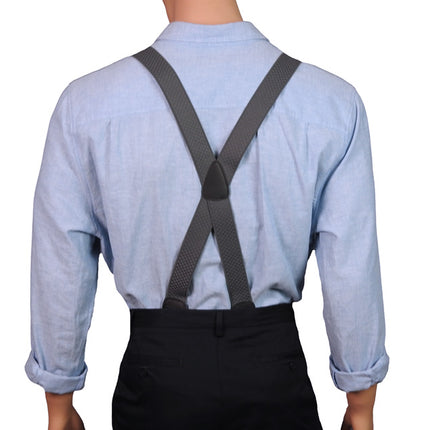 Grey X Back Braces With D-tab Fastenings