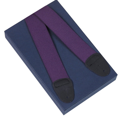 Purple Button On Braces X-Back With D-Tabs