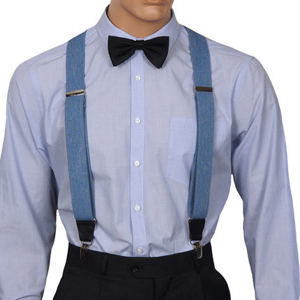 Denim Blue Braces Front