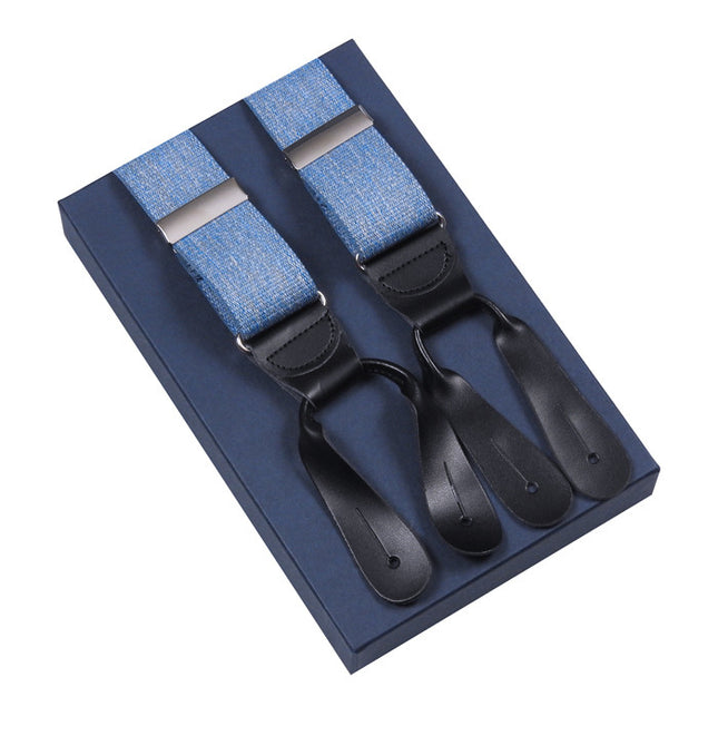 Denim Blue Button On Braces