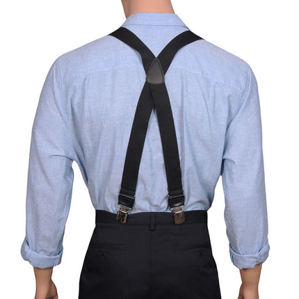Black X Back Twin Pin Braces
