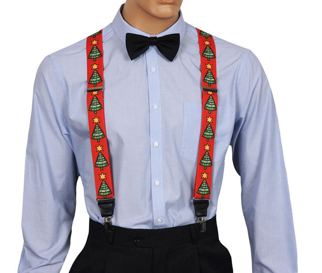 Red Christmas Tree Braces Front