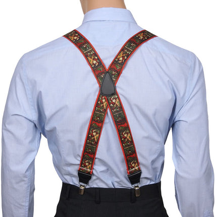 Xmas X Back Braces For Men