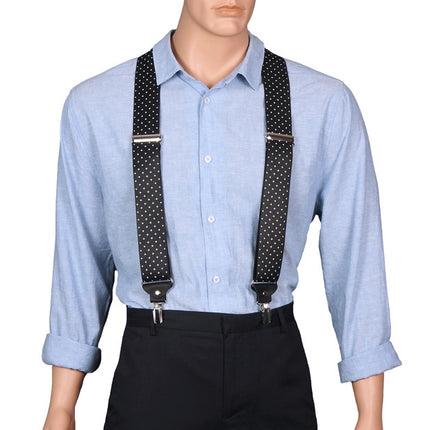 Extra Wide Black Dotted Braces