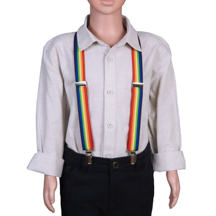 Kids Rainbow Braces Front