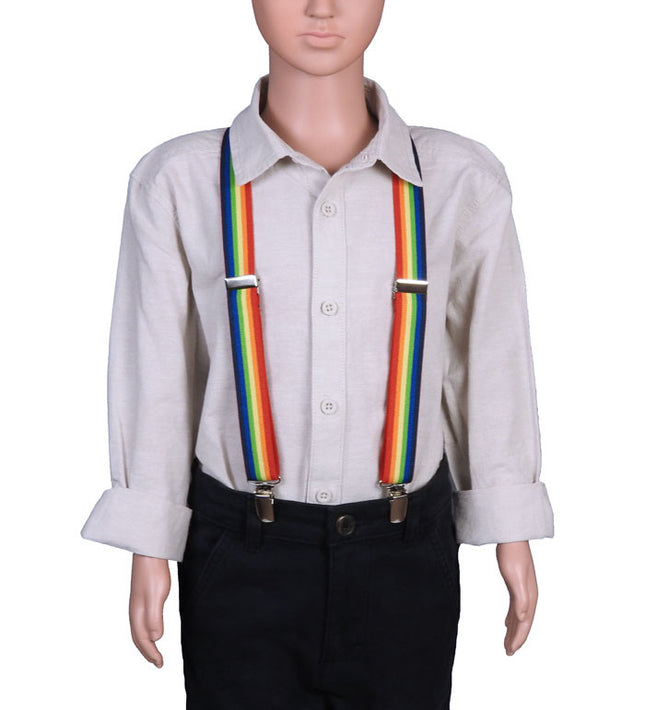 Kids Rainbow Braces Front