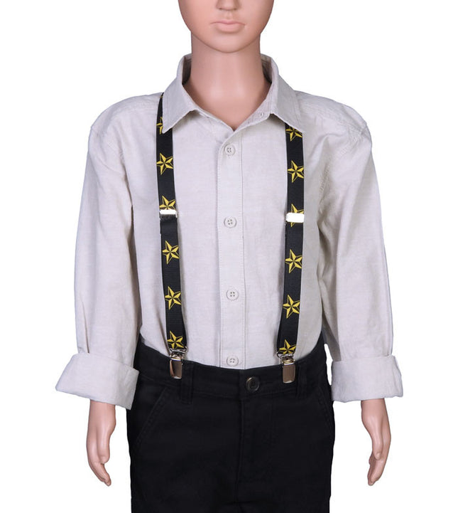 Yellow Star Boys Braces Front