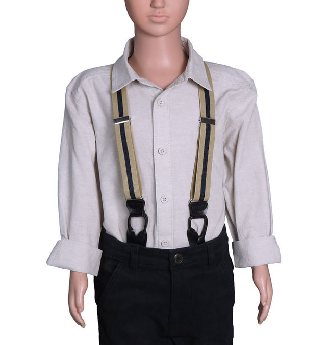 Kids Striped Braces Front