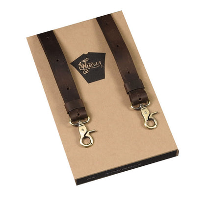 Wiseguy Crazy Horse Flex Brown Leather and Burgundy