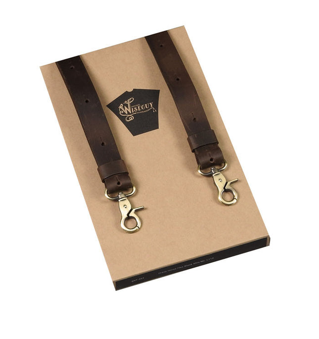 Wiseguy Crazy Horse Flex Brown Leather and Burgundy