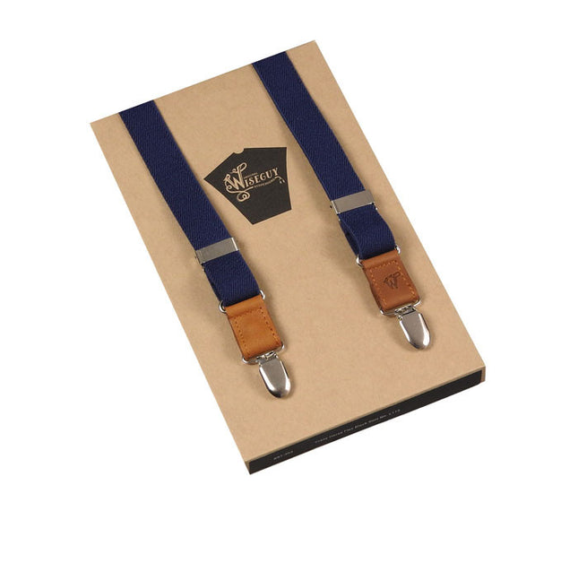 Wiseguy Essential Skinny Navy Blue Braces