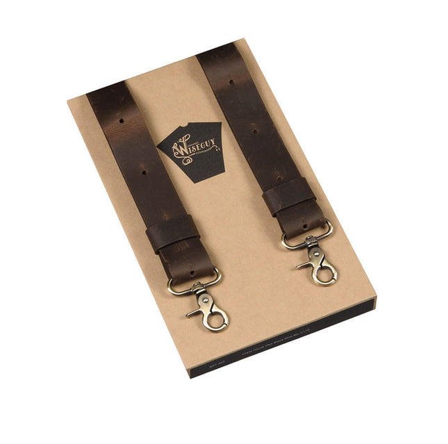 Wiseguy Flex Brown Leather Braces