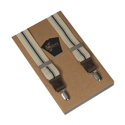The Lawyer Beige Striped Braces