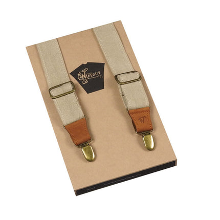 Wiseguys Beige Canvas Braces