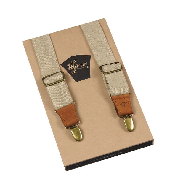 Wiseguys Beige Canvas Braces