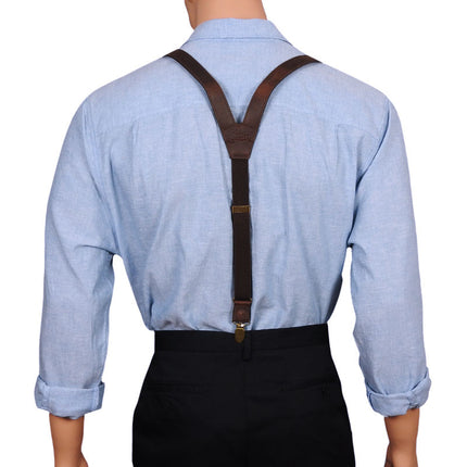 Wiseguy Suspenders Associate Y-Back Slim Brown