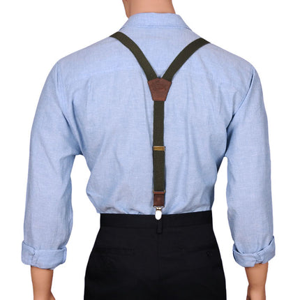 Wiseguy Army Green Y-Back Braces