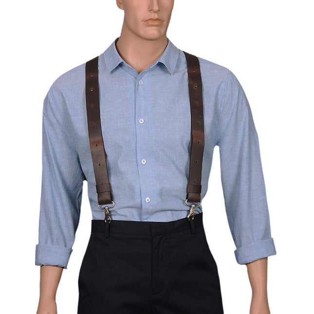 Wiseguy Flex Brown Leather Braces