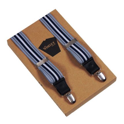 Wiseguy Widetrack Blue Striped Womens Braces