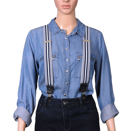 Blue Striped Braces For Women
