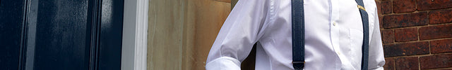 Man Wearing Button On Braces