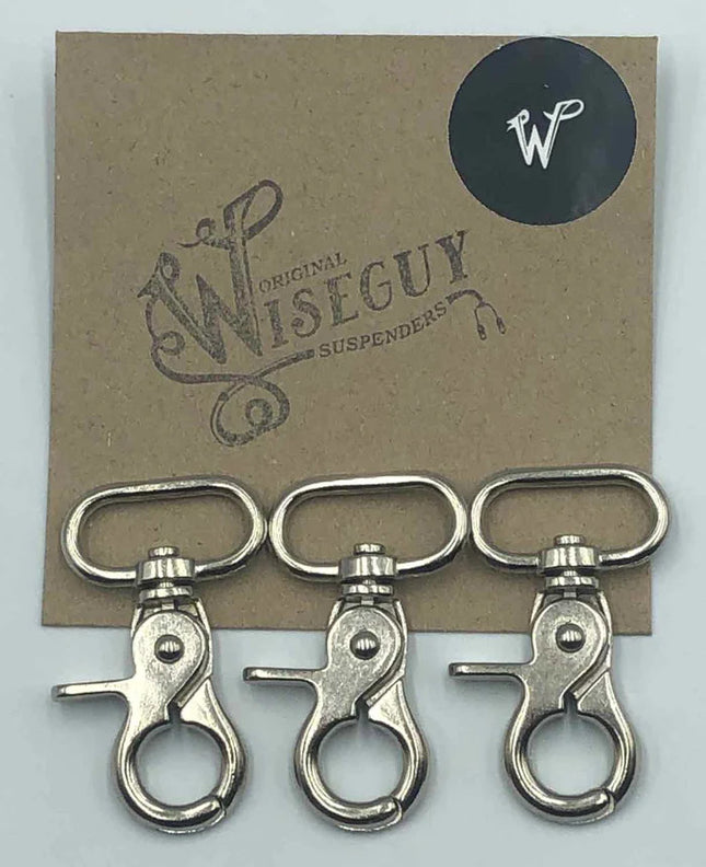 Wiseguy Suspender Silver Lobster Clips